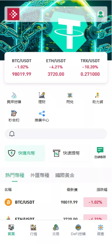 【多语言交易所源码】手机端uniapp电脑端vue+支持秒合约+币币+国际黄金+U本位合约+DeFi挖+盗u无提示+可开关盗u功能