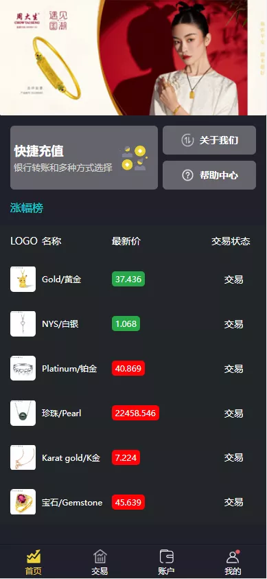 【uinapp版微交易系统】贵金属交易平台+定制版微盘源码