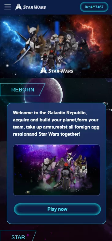 【英文版星球大战区块链】锁仓挖矿+挖矿投资系统+MetaMask登录
